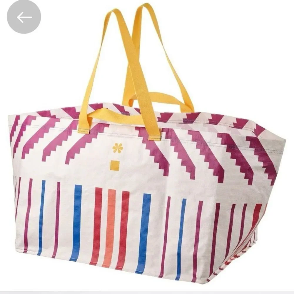 5x IKEA OMSESIDIG Marisol Centeno Large‎ Bag Southwest Aztec Pattern